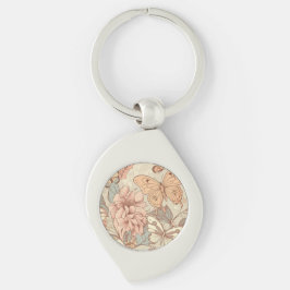 Chaveiro Borboletas e flores