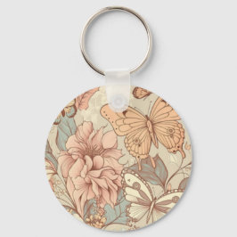 Chaveiro Borboletas e flores