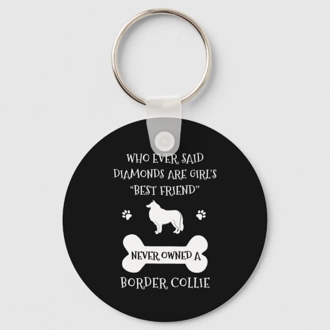 Chaveiro Borda Collie Pet Dog Melhor Amigo (Frente)