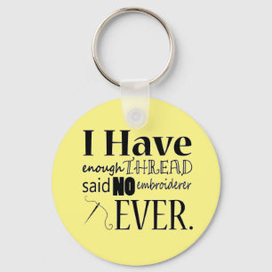 Chaveiro Bordado de Thread Suficiente
