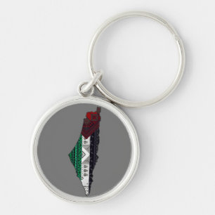 Chaveiro Bordado Palestino tatreez Mapa de bandeira livre