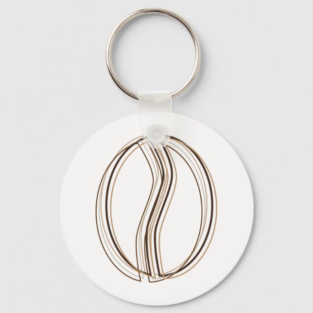 Chaveiro borrão de feijão de café (Frente)