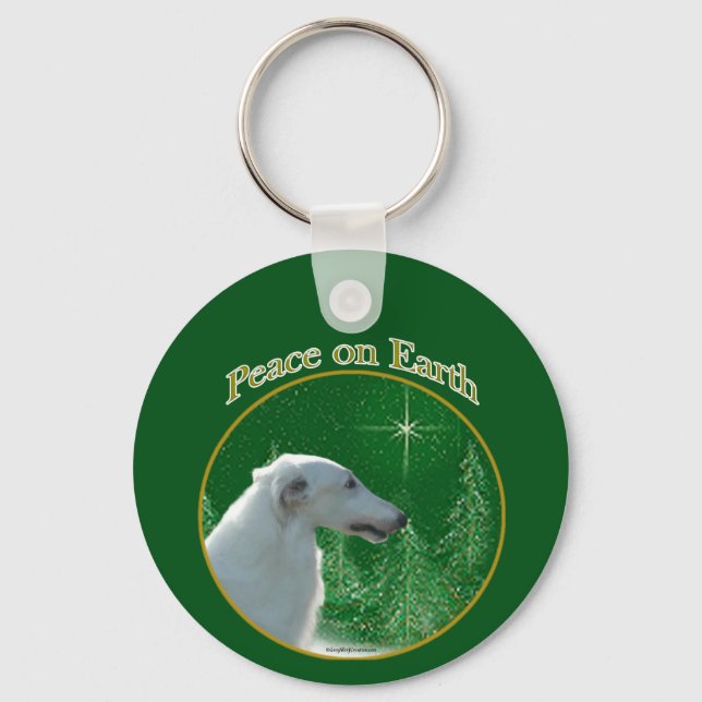 Chaveiro Borzoi Peace (Frente)