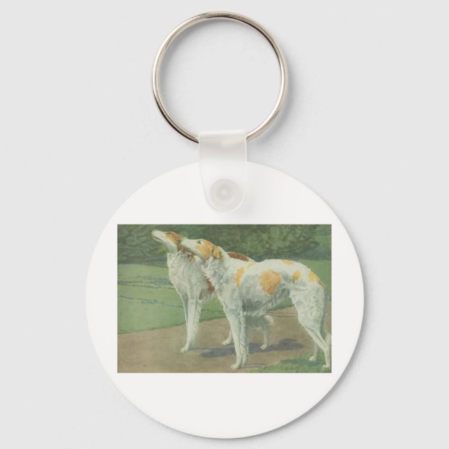 Chaveiro Borzoi (Wolfhound russo) (Frente)