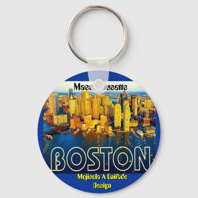 Chaveiro boston 2, Massachusetts - Personalizado (Frente)