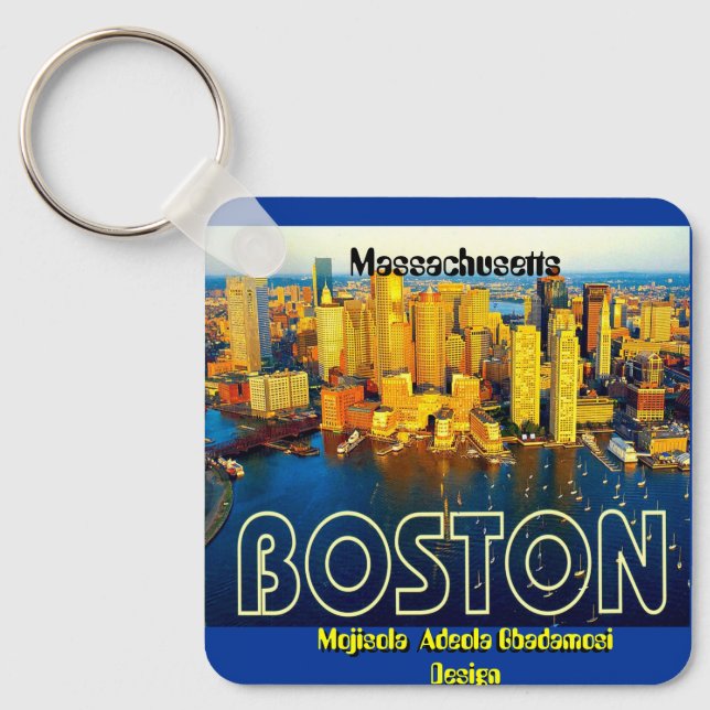 Chaveiro boston 2, Massachusetts - Personalizado (Frente)