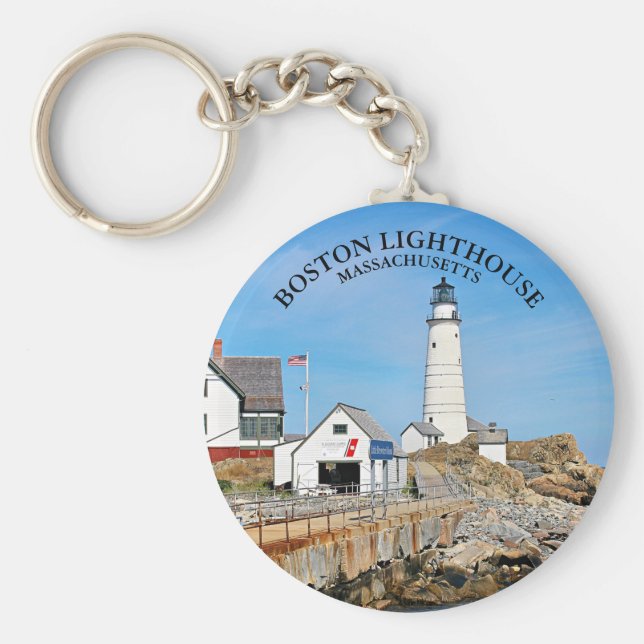 Chaveiro Boston Lighthouse, Massachusetts Key Chain (Frente)