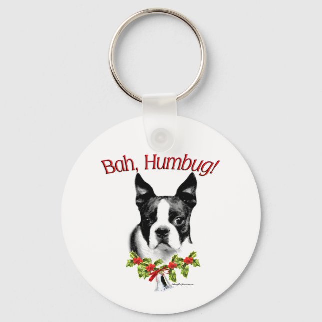 Chaveiro Boston Terrier Bah Humbug (Frente)