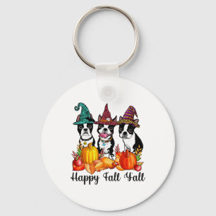 Chaveiro Boston Terrier Dog Fall Ya'll Halloween Cost