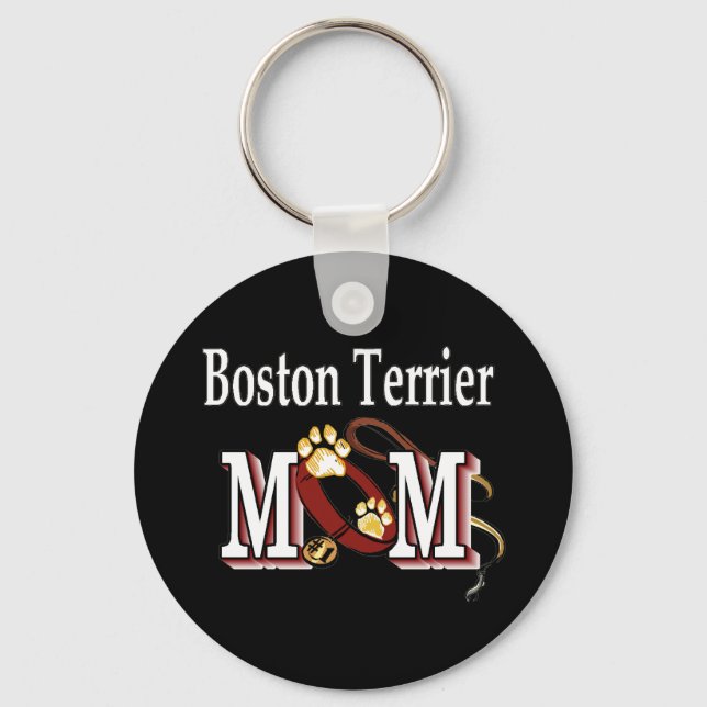 Chaveiro Boston Terrier Dog MOM (Frente)