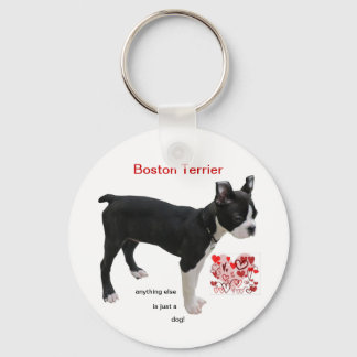 Chaveiro Boston Terrier, qualquer outra coisa, é apenas um 