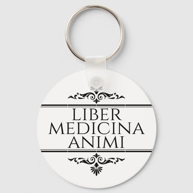 Chaveiro Botão de Imagem Liber Medicina Animi (Frente)