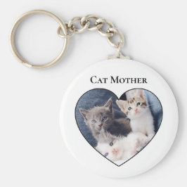 Chaveiro Botão do Dia de as mães de Forma de Coração do Fot