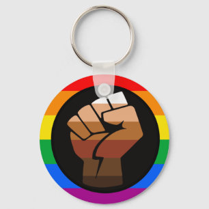 Chaveiro Botão LGBTQPOC Pride