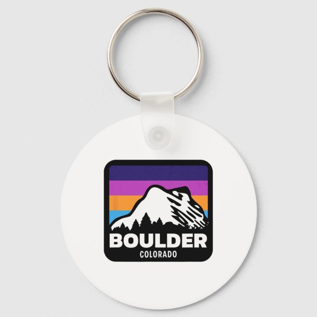 Chaveiro Boulder Colorado Skiing Snowboard Family Trip 2 (Frente)
