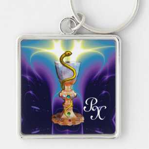 CHAVEIRO BOWL DE HYGEIA, MEDICINA, FARMACÊUTICA MONOGRAMA