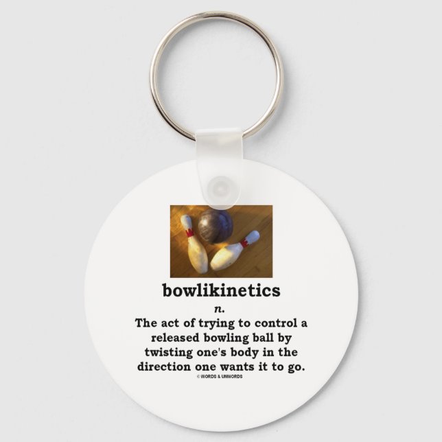 Chaveiro Bowlikinetics - Noun Act of Twisting One's Body (Frente)