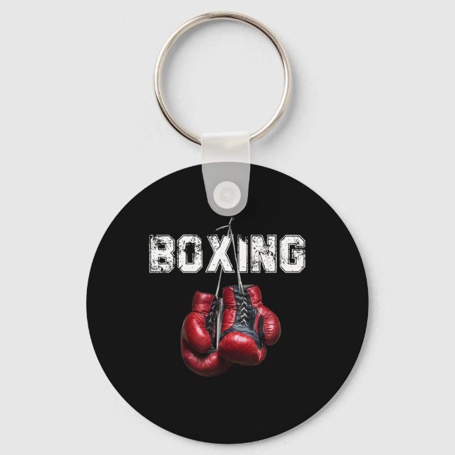 Chaveiro Boxe Divertida - Eu Amo Boxe  (Frente)