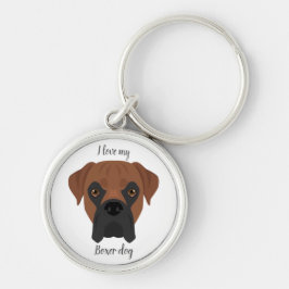 Chaveiro Boxer dog chaveiro. Qualquer casaco, qualquer tipo