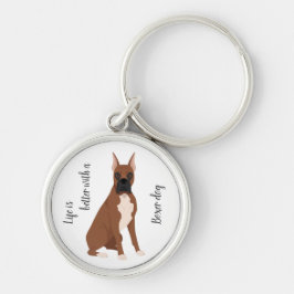 Chaveiro Boxer dog chaveiro. Qualquer casaco, qualquer tipo
