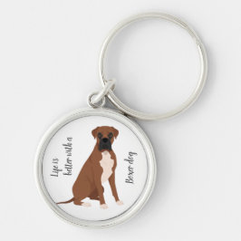 Chaveiro Boxer dog chaveiro. Qualquer casaco, qualquer tipo