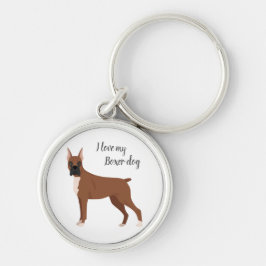 Chaveiro Boxer dog chaveiro. Qualquer casaco, qualquer tipo