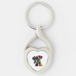 Chaveiro Boxer Dog Colorido