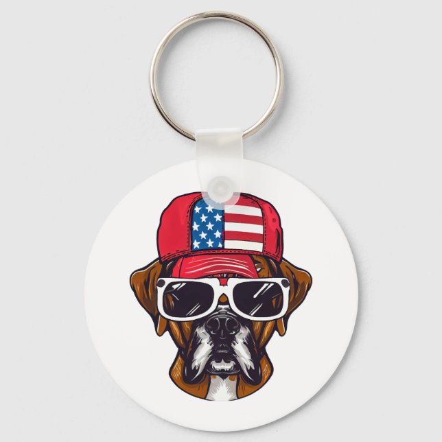 Chaveiro Boxer Dog USA (Frente)
