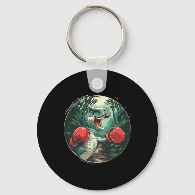 Chaveiro Boxing Dinossaur Boxer Dino Kickboxing T-rex Boxin (Frente)