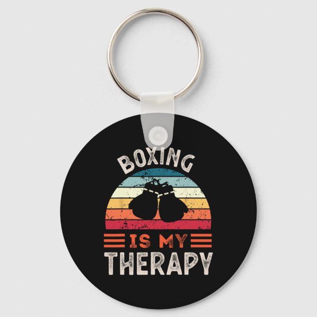Chaveiro Boxing É Minha Terapia Engraçada (Frente)