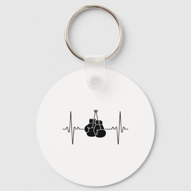 Chaveiro Boxing Heartbeat Line Punch Design (Frente)