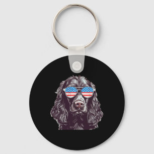 Chaveiro Boykin Spaniel EUA Bandeira Americana Cachorro Ócu