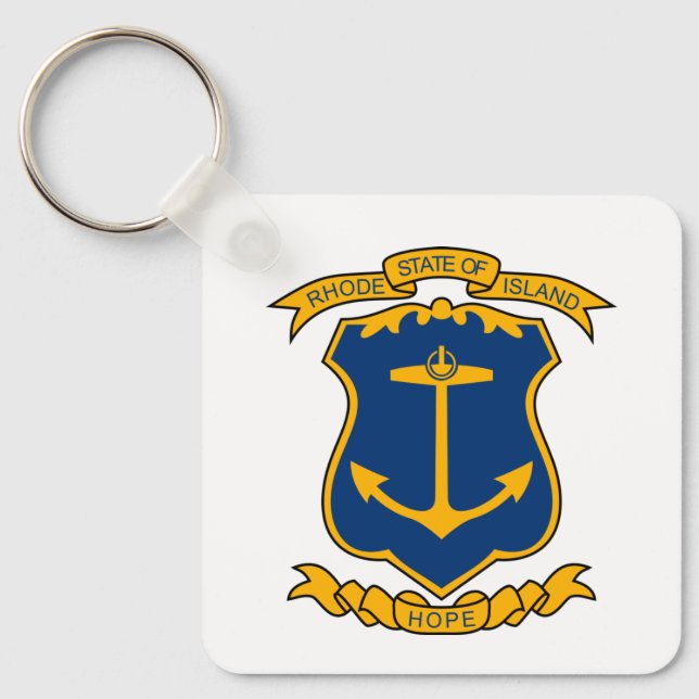 Chaveiro Bracelete da Insígnia de Rhode Island (Frente)
