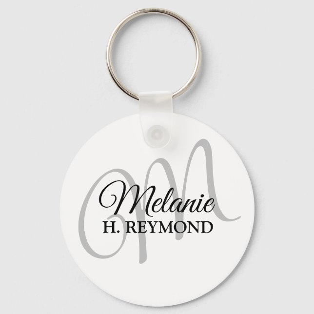chaveiro branco com nome (Frente)