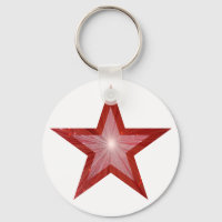 Chaveiro branco da Estrela Vermelha