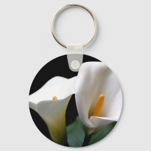 Chaveiro branco da flor do lírio de Calla
