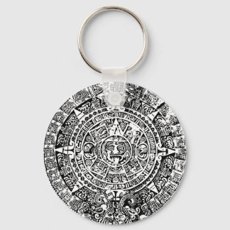 Chaveiro Branco do Calendário Mayan