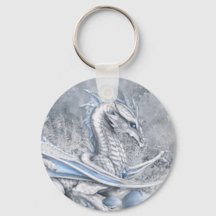 Chaveiro branco do dragão