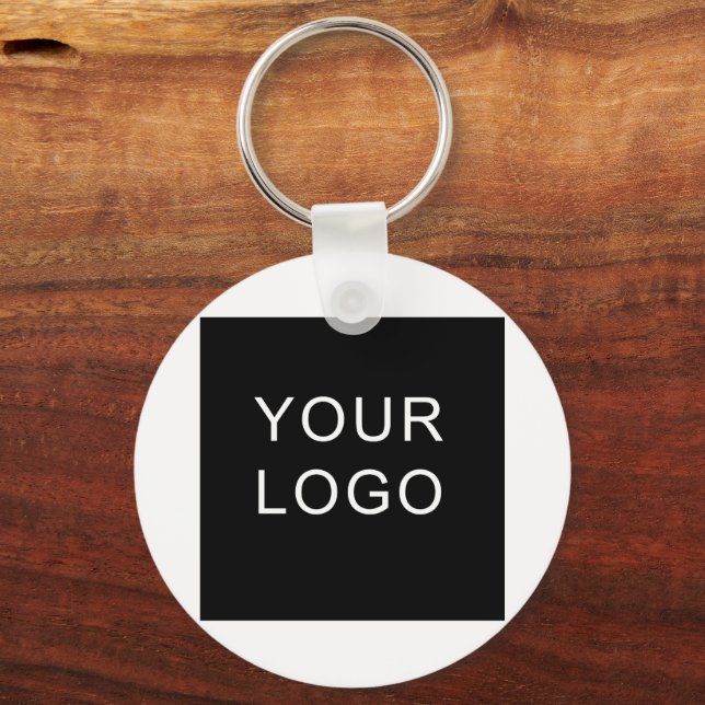 Chaveiro Branco do Logotipo da empresa personalizável moder (Frente)