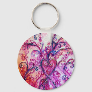 Chaveiro Branco roxo cor-de-rosa brilhante dos FLOURISHES