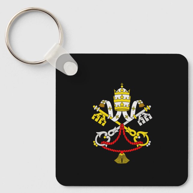 Chaveiro Brasão de armas da Cidade do Vaticano (Frente)
