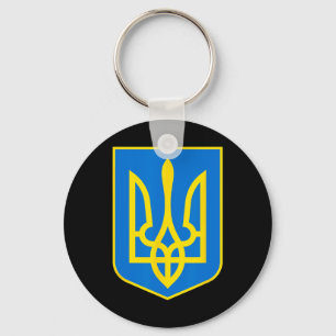 Chaveiro Brasão de Armas da Ucrânia - Slava Ukraini 2 