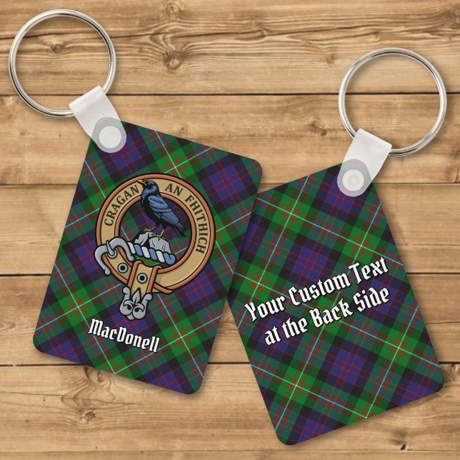 Chaveiro Brasão do Clã MacDonell de Glengarry sobre Tartan (Criador carregado)