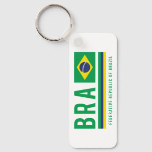 Chaveiro Brasil Código ISO-Alpha 3 Design