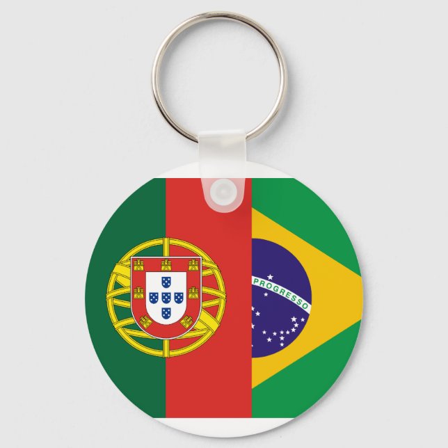 Chaveiro Brasil E Portugal, híbridos (Frente)