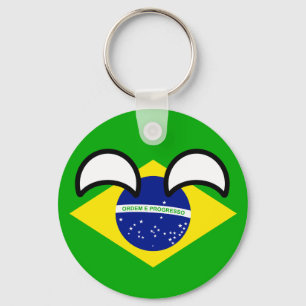 Chaveiro Brasil Geeky de tensão engraçado Countryball