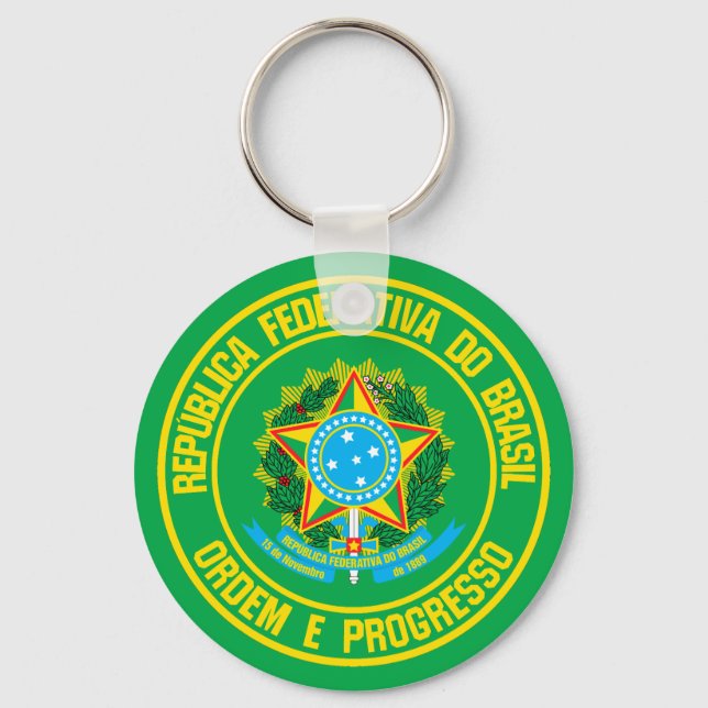 Chaveiro Brasil Round Emblem (Frente)