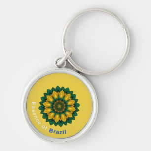Chaveiro Brazil Banana Leaf Mandala - Essence of Brazil Key