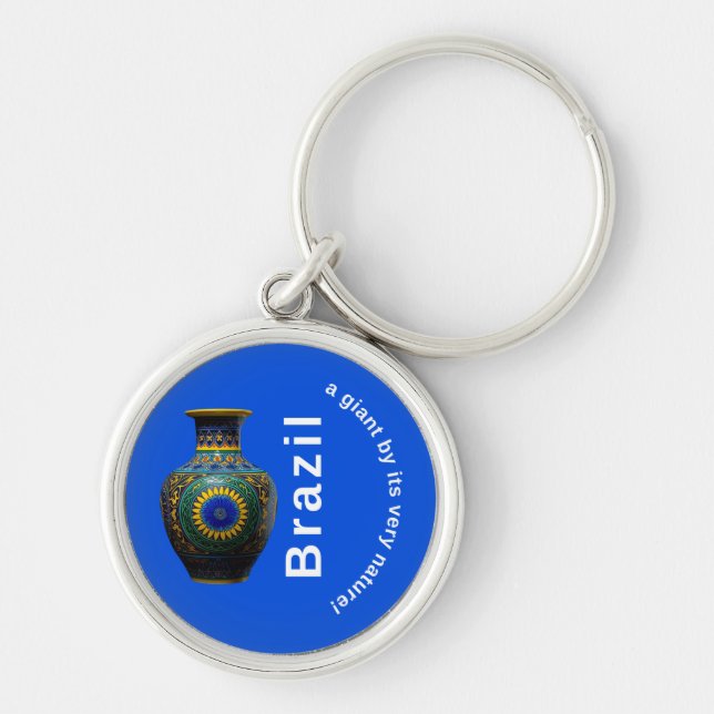 Chaveiro Brazil Giant Nature Mandala - Round Keychain (Frente)
