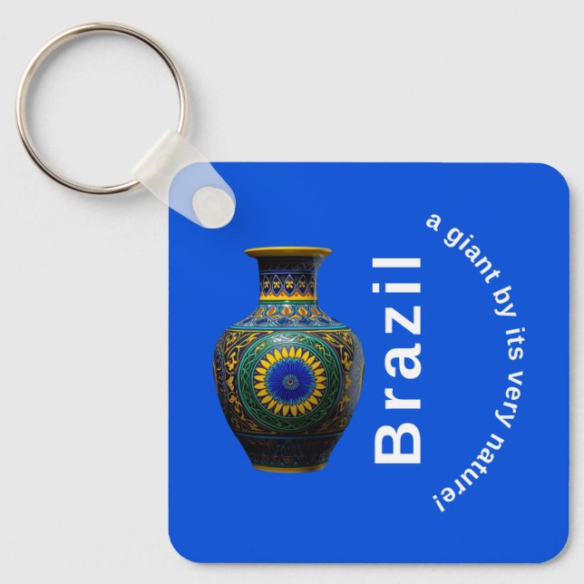 Chaveiro Brazil Giant Nature Mandala - Round Keychain (Frente)